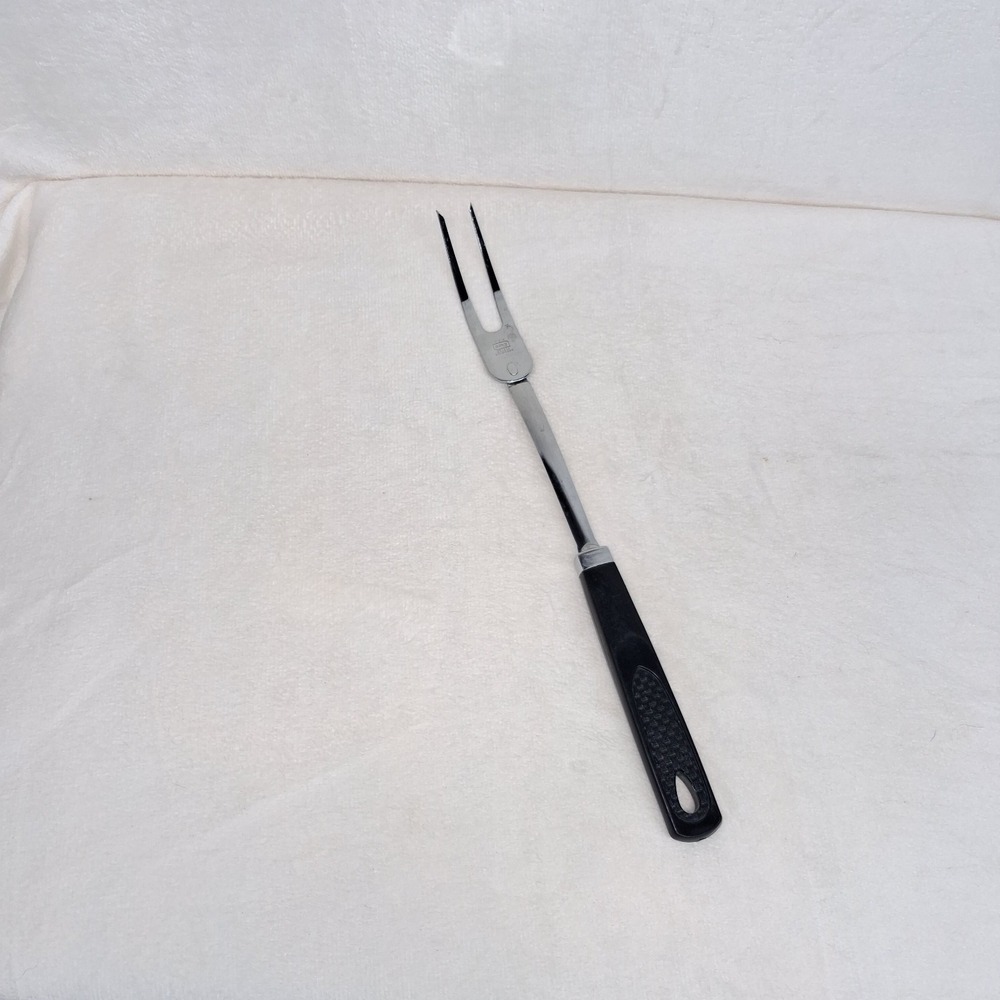 Vintage ECKO Meat Fork Made In USA Black Handleโ Retro Kitchen Cooking Tool